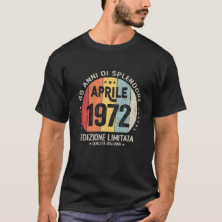 Vintage April 1972 Women Men Gift 49Th Birthday T-Shirt
