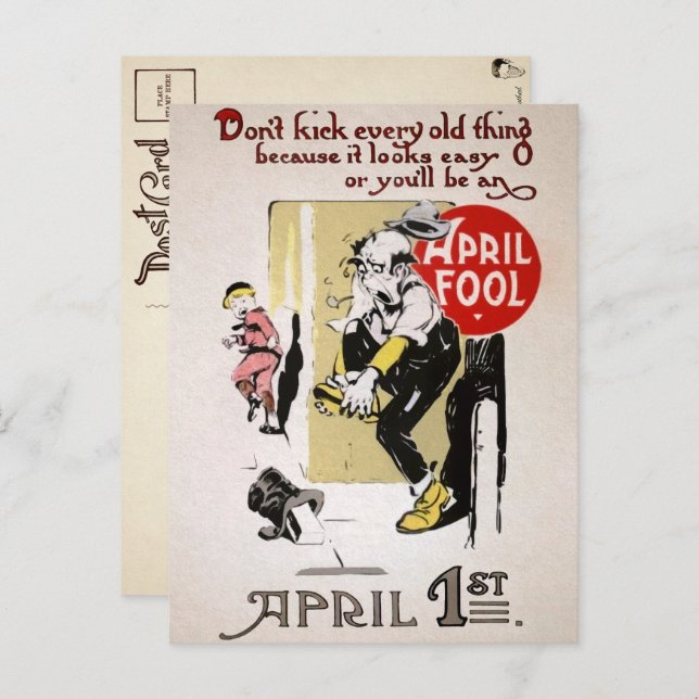 Vintage April Fools Day Postcard (Front/Back)