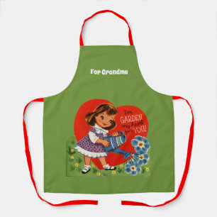 Vintage Apron Retro Grandma Gardening Cooking Gift