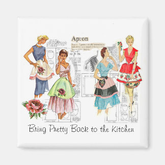 Vintage Apron Sewing Pattern Magnet