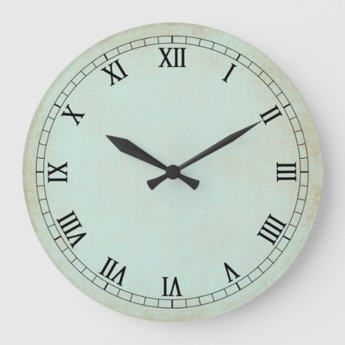 Vintage Aqua Cream Wall Clock