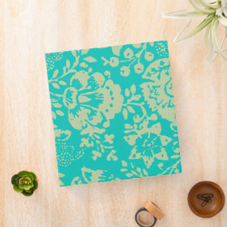 Vintage Aqua Floral Binder