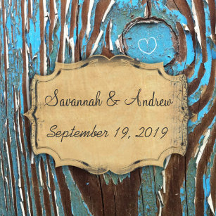 Old Wood Wedding Stickers Labels Zazzle