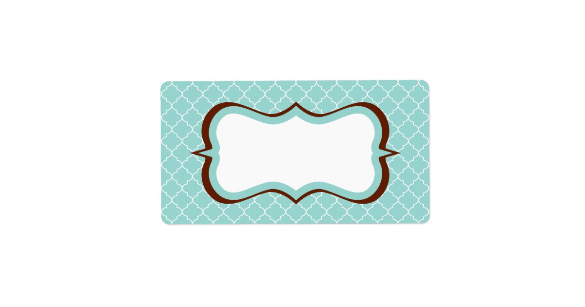 Vintage Aqua Lace Labels | Zazzle