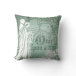 Vintage Aqua Once Upon a Time Pillow