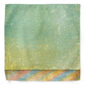 Vintage Aqua Stripe Love Bandana