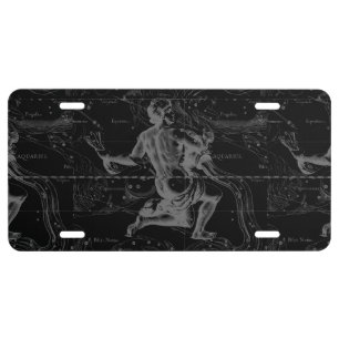 Vintage Aquarius Constellation Hevelius circa 1690 License Plate
