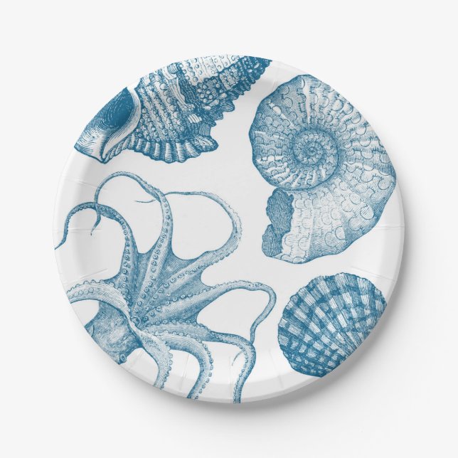 Vintage Aquatic Paper Plates (Front)