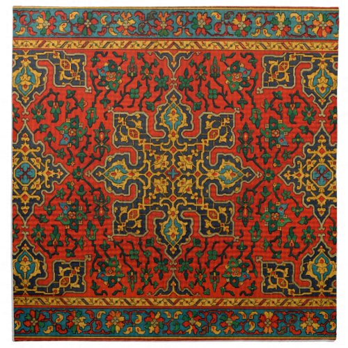 Vintage Arabian Carpet Print Cloth Napkin