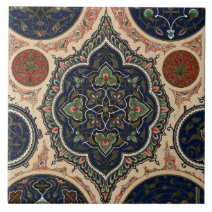 Vintage Arabian Colourful Intricate Pattern Ceramic Tile