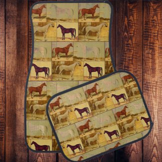 Vintage  Arabian horses - collage