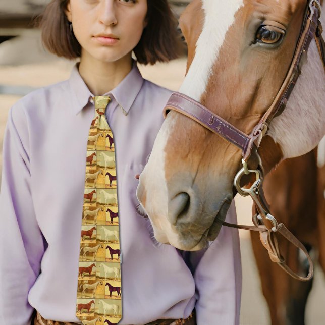 Vintage  Arabian horses - collage Tie (Creator Uploaded)