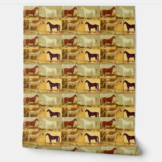 Vintage  Arabian horses - collage