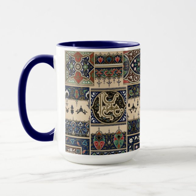 Vintage Arabian Pattern by Albert Racine Mug (Left)