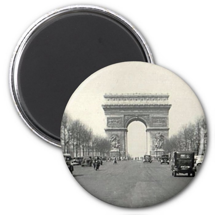 Vintage Arc de Triomphe  France Fridge Magnet