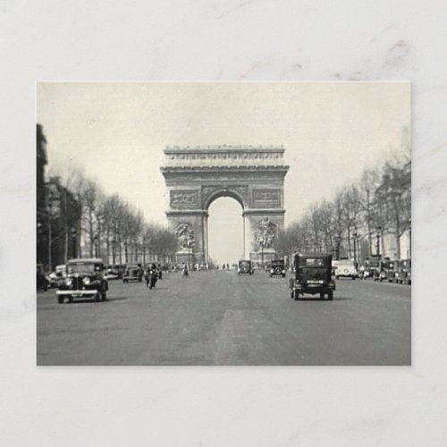 Vintage Arc de Triomphe  France Postcard