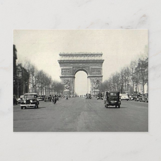 Vintage Arc de Triomphe  France Postcard (Front)