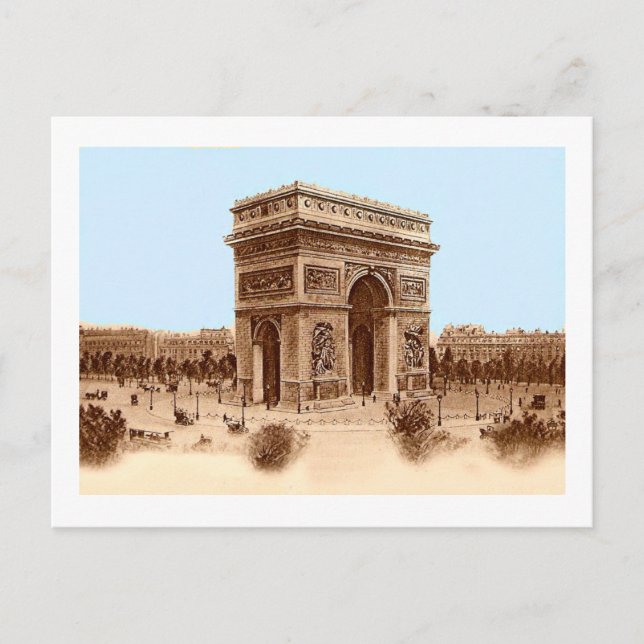 Vintage Arc de Triomphe Notecards (Front)