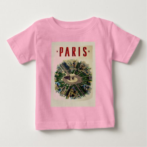 Vintage Arc de Triomphe Paris Baby T_Shirt