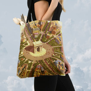Vintage Arc de Triomphe, Paris, France Travel Art Tote Bag