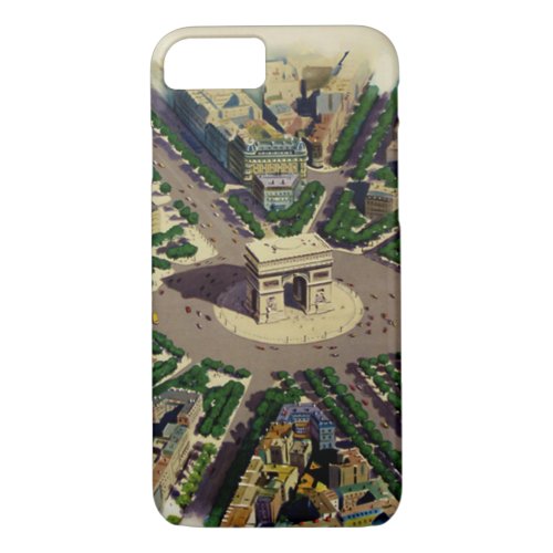 Vintage Arc de Triomphe Paris iPhone 7 Case