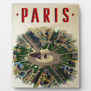 Vintage Arc de Triomphe Paris Plaque
