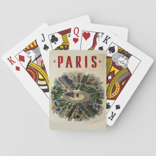 Vintage Arc de Triomphe Paris Playing Cards