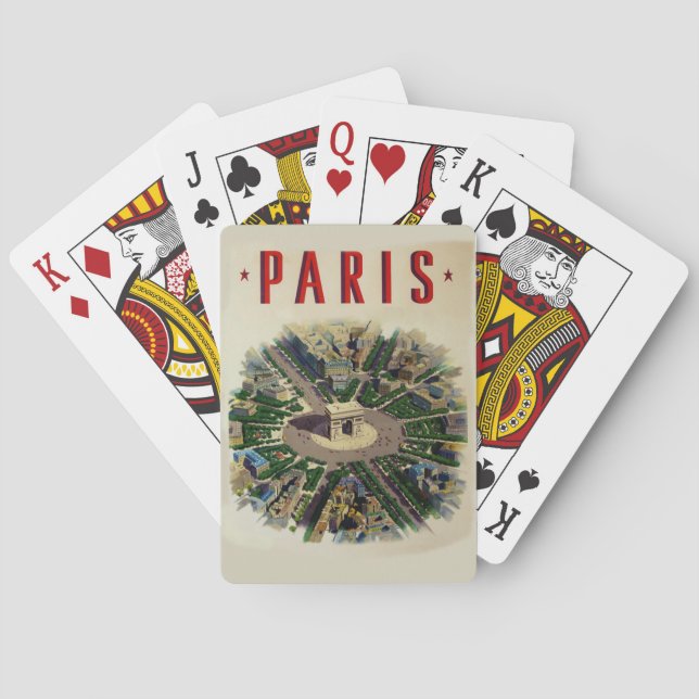 Vintage Arc de Triomphe Paris Poker Cards (Back)