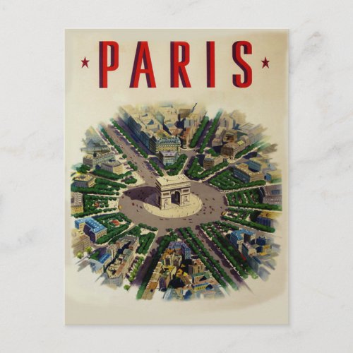 Vintage Arc de Triomphe Paris Postcard