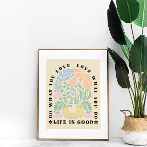 Vintage Arch Floral Inspirational Quote Poster