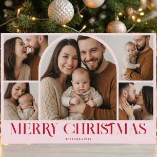Vintage Arch Photo Merry Christmas Letterpress Photo Cards