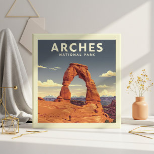 Vintage Arches National Park Ceramic Tile