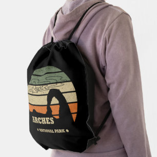 Vintage Arches National Park - Moab - Utah Drawstring Bag