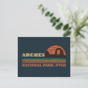 Vintage Arches National Park Moab Utah Holiday Postcard