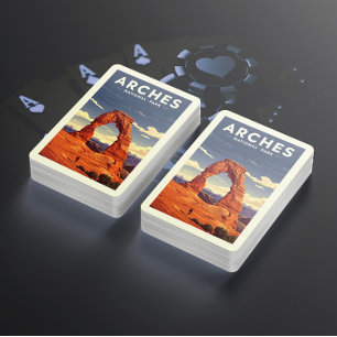 Vintage Arches National Park Poker Cards