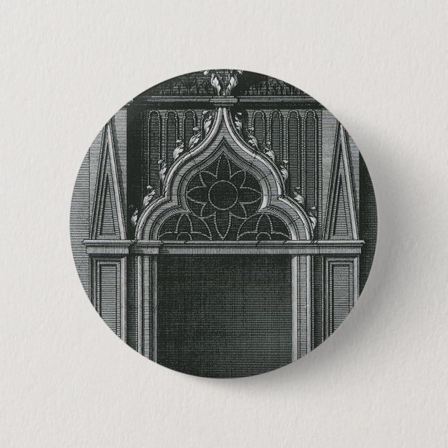 Vintage Architectural Element, Gothic Doorway Button (Front)