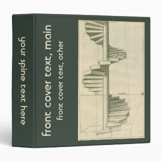Vintage Architectural Stairs, Spiral Staircase Binder