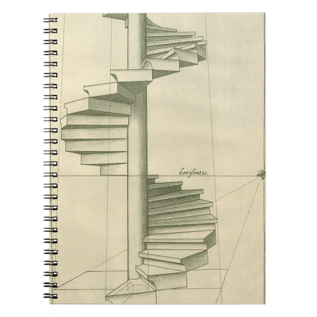 Vintage Architectural Stairs, Spiral Staircase Notebook | Zazzle