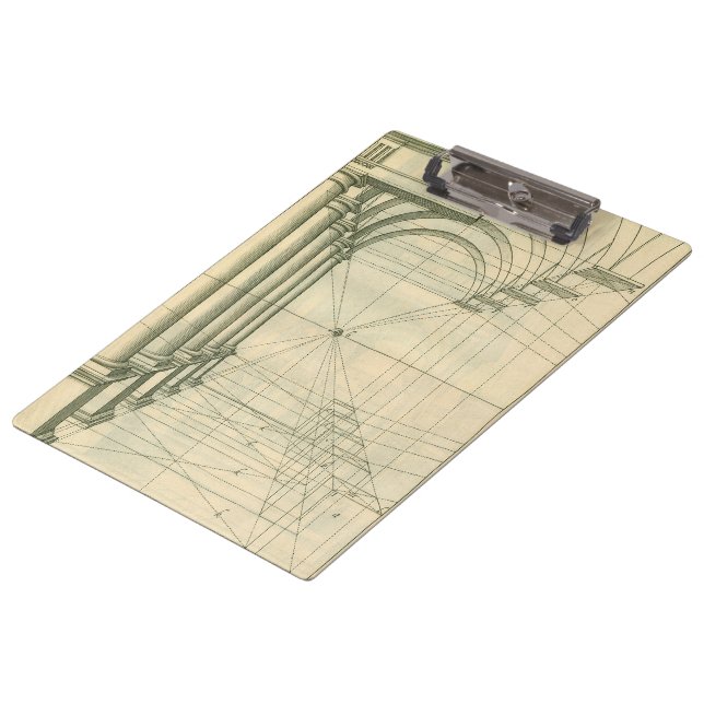 Vintage Architecture, Arches Columns Perspective Clipboard (Angled)