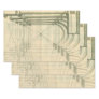 Vintage Architecture, Arches Columns Perspective Wrapping Paper Sheets
