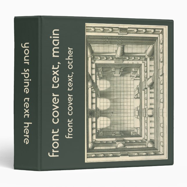 Vintage Architecture, Atrium Courtyard Perspective Binder (Front/Spine)