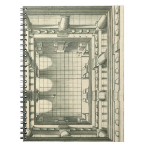Vintage Architecture, Atrium Courtyard Perspective Notebook