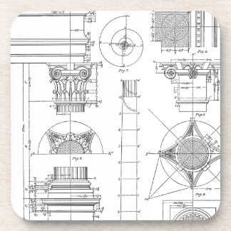 Vintage Architecture Beverage Coaster
