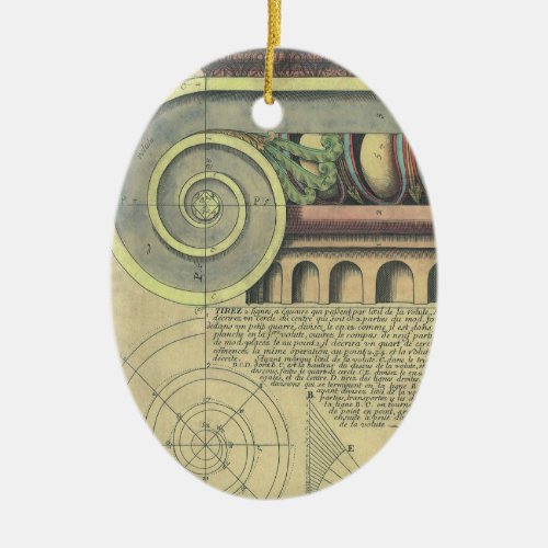 Vintage Architecture Capital Volute by Vignola Ceramic Ornament