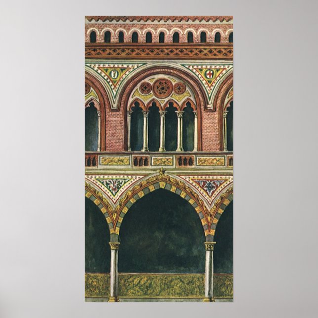 Vintage Architecture,  Citadel in Pavia, Italy Poster (Front)