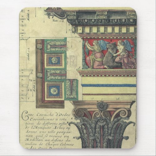 Vintage Architecture Column with Cornice Moulding Mouse Pad