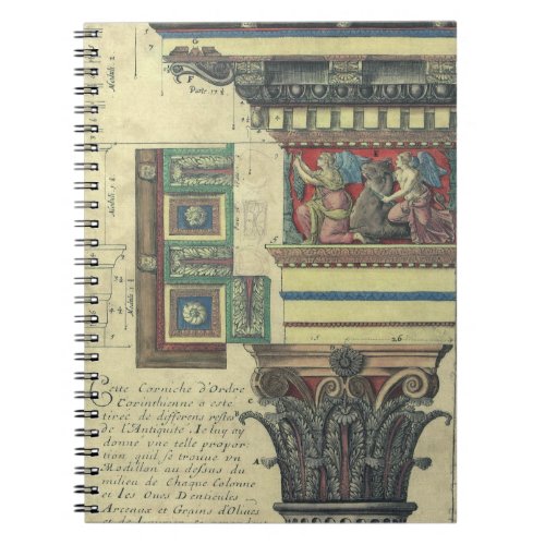 Vintage Architecture Column with Cornice Moulding Notebook