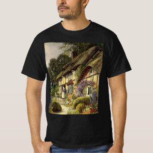 Vintage Architecture, Country Cottage House T-Shirt