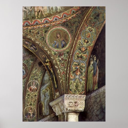 Vintage Architecture Decorative Arch in a Church Poster