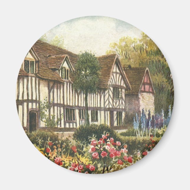 Vintage Architecture Formal Garden English Cottage Magnet